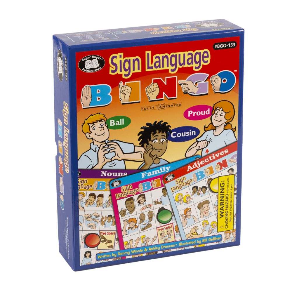 Sign Language BINGO™ educational bingo game that helps students and children learn sign language, Canada