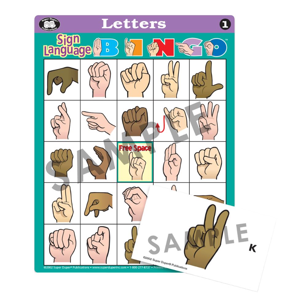 Sign Language BINGO™ Letters bingo card