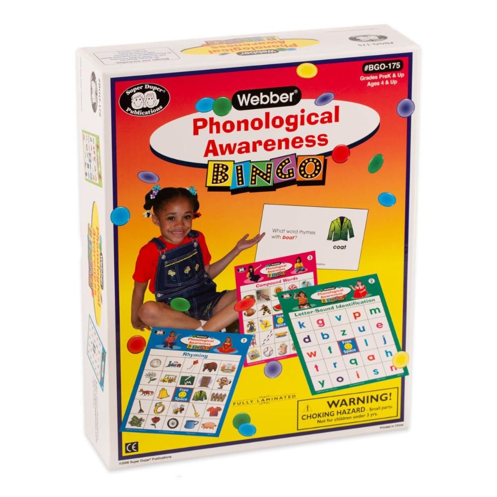 Webber Phonological Awareness Bingo, speech therapy game for children, Canada