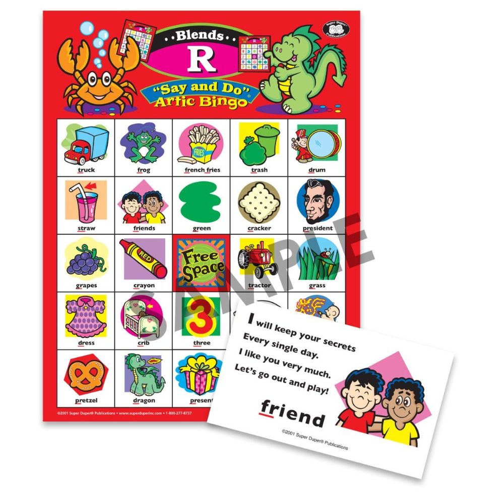 Say and Do® S, R, L Blends Bingo