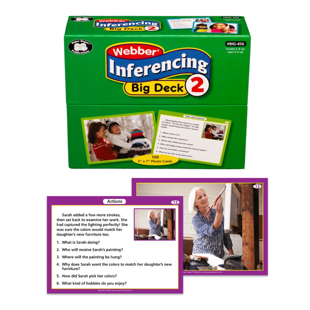 Webber® Inferencing Big Deck 2 photo cards that help students and children build critical thinking skills