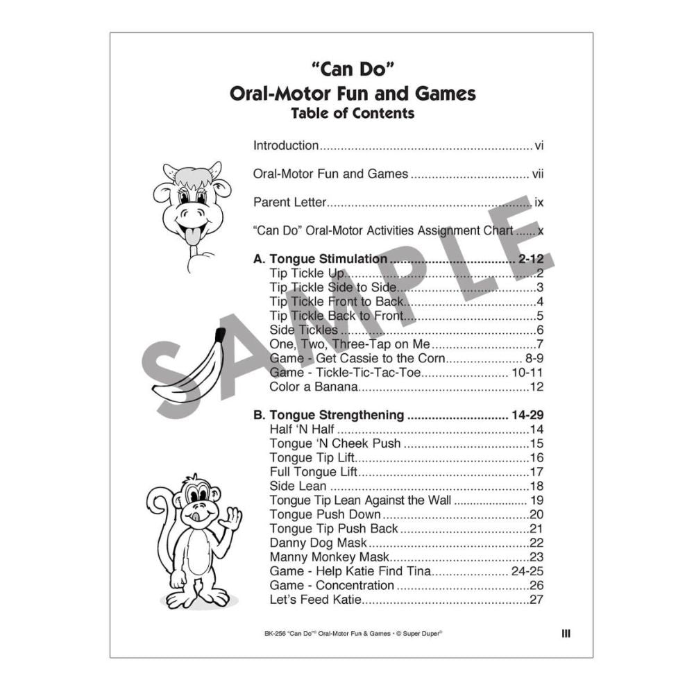 "Can Do" Oral-Motor Fun And Games Book