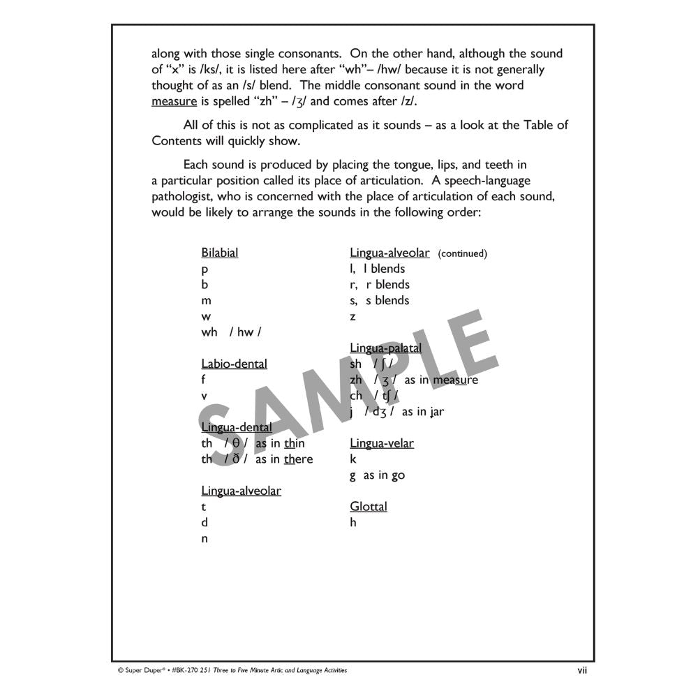 251 3-5 Min Artic Language Activities Book