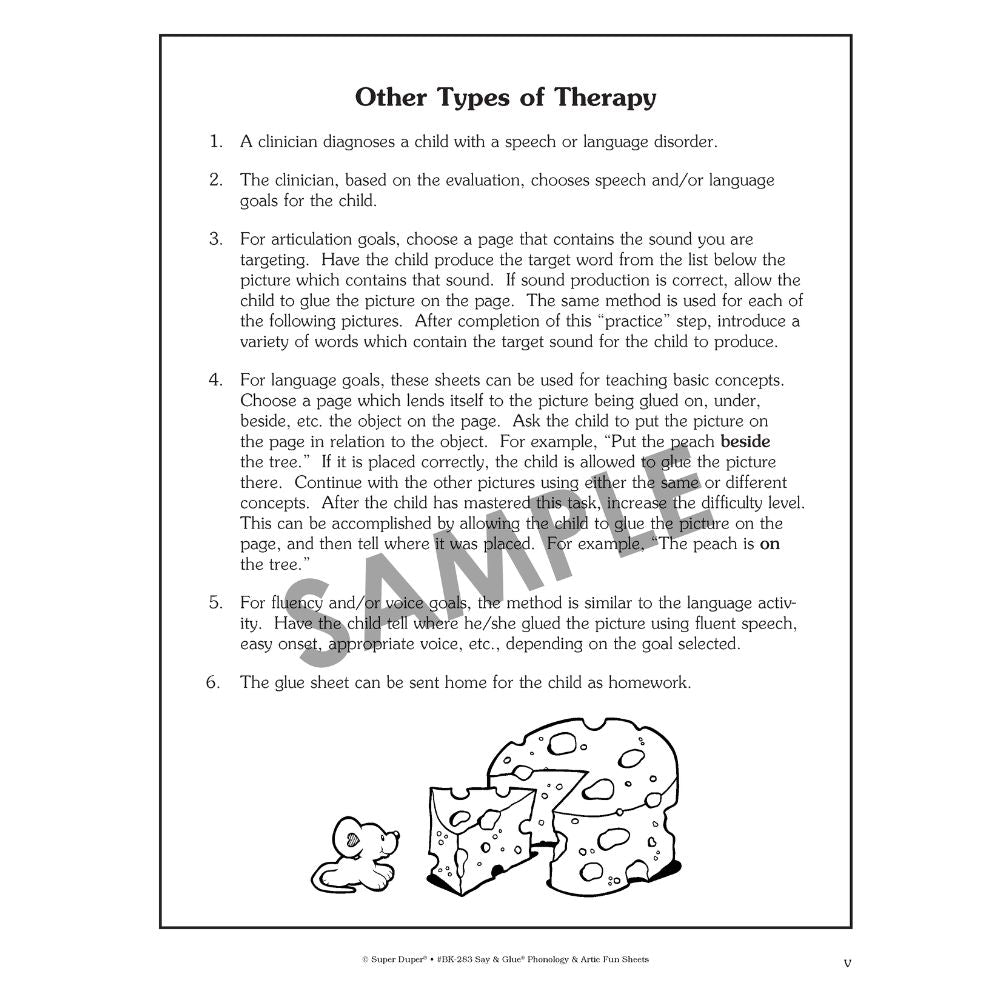 Say & Glue Phonology & Artic Fun Sheets