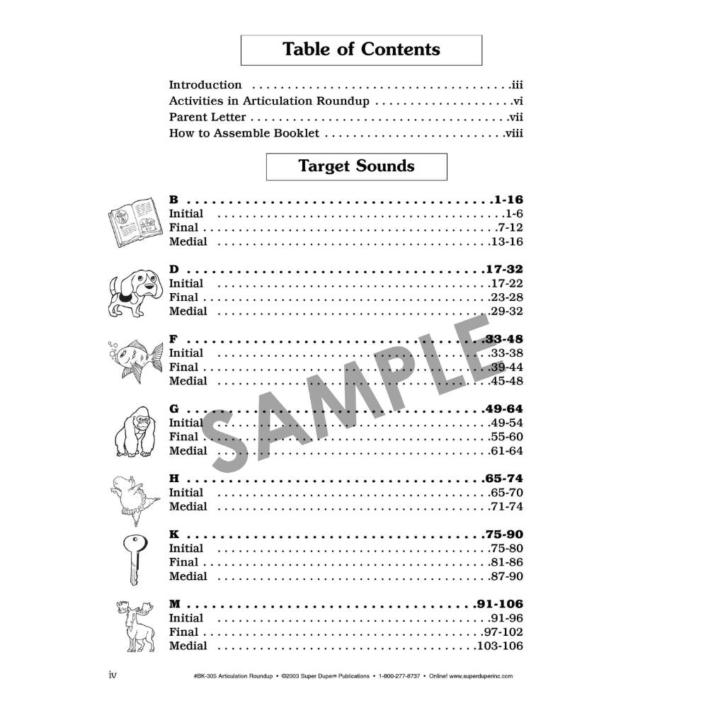 Early Articulation Roundup! Workbook