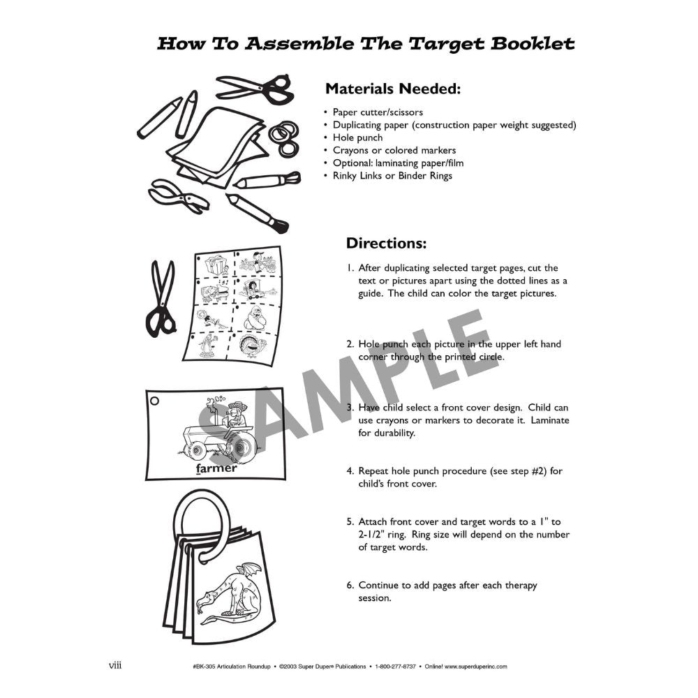 Early Articulation Roundup! Workbook