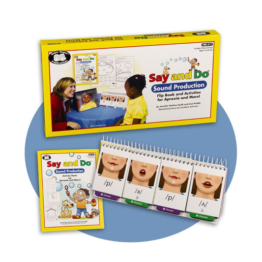 Say And Do® Sound Production Flip Book and Activities for Apraxia, help students produce words and sounds 