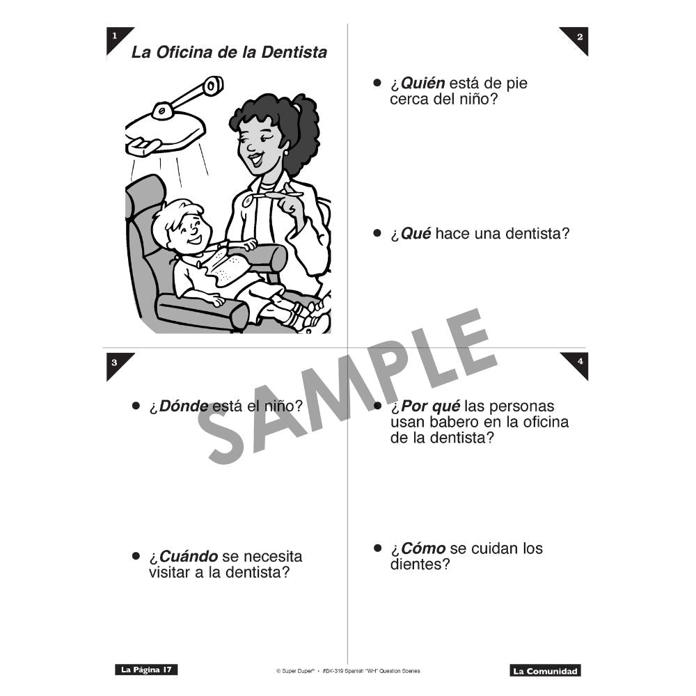 Spanish 216 Fold & Say® "WH" Question Scenes