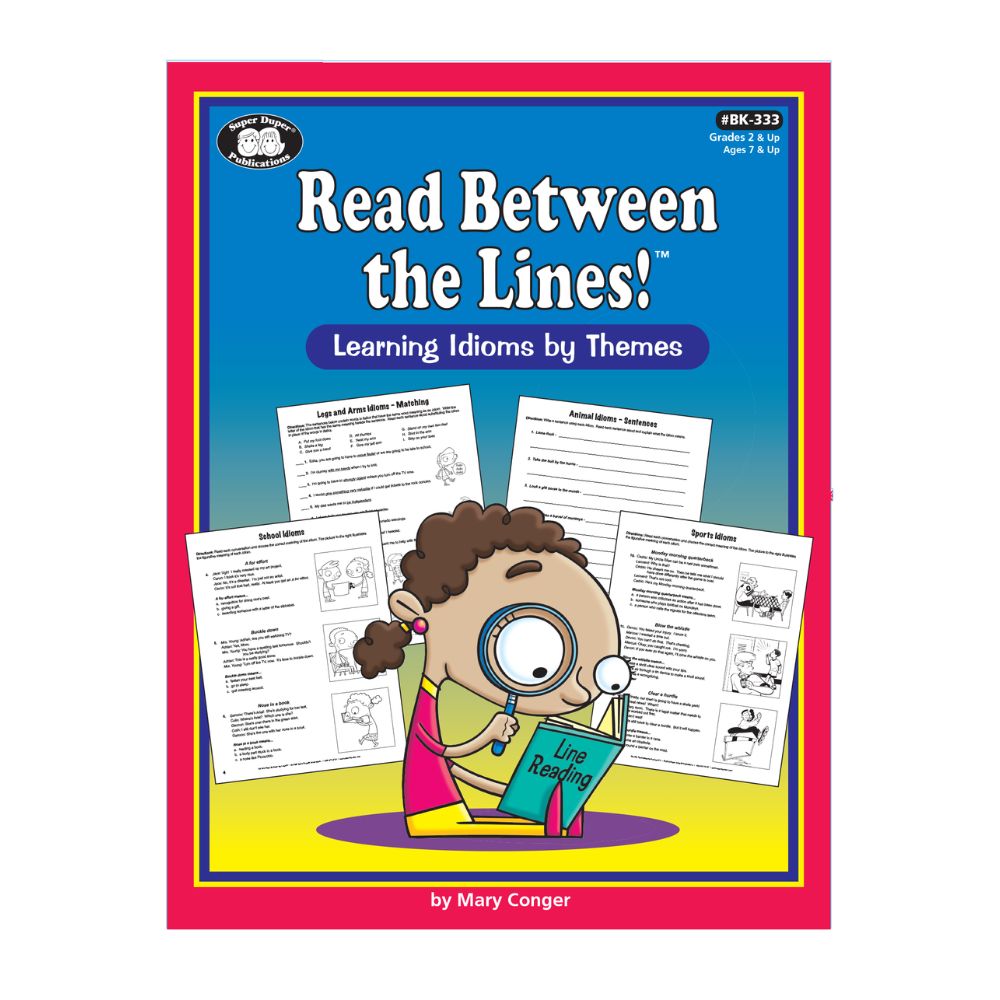 Read Between the Lines!™ book that teaches children idioms through the use of 10 different themes