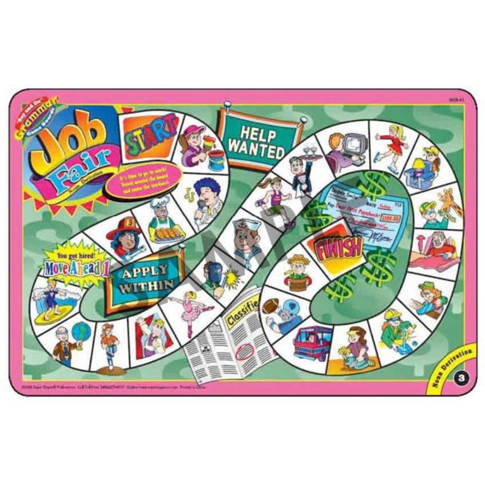 Say & Do® Grammar Game Boards & Book Combo, Job Fair game board