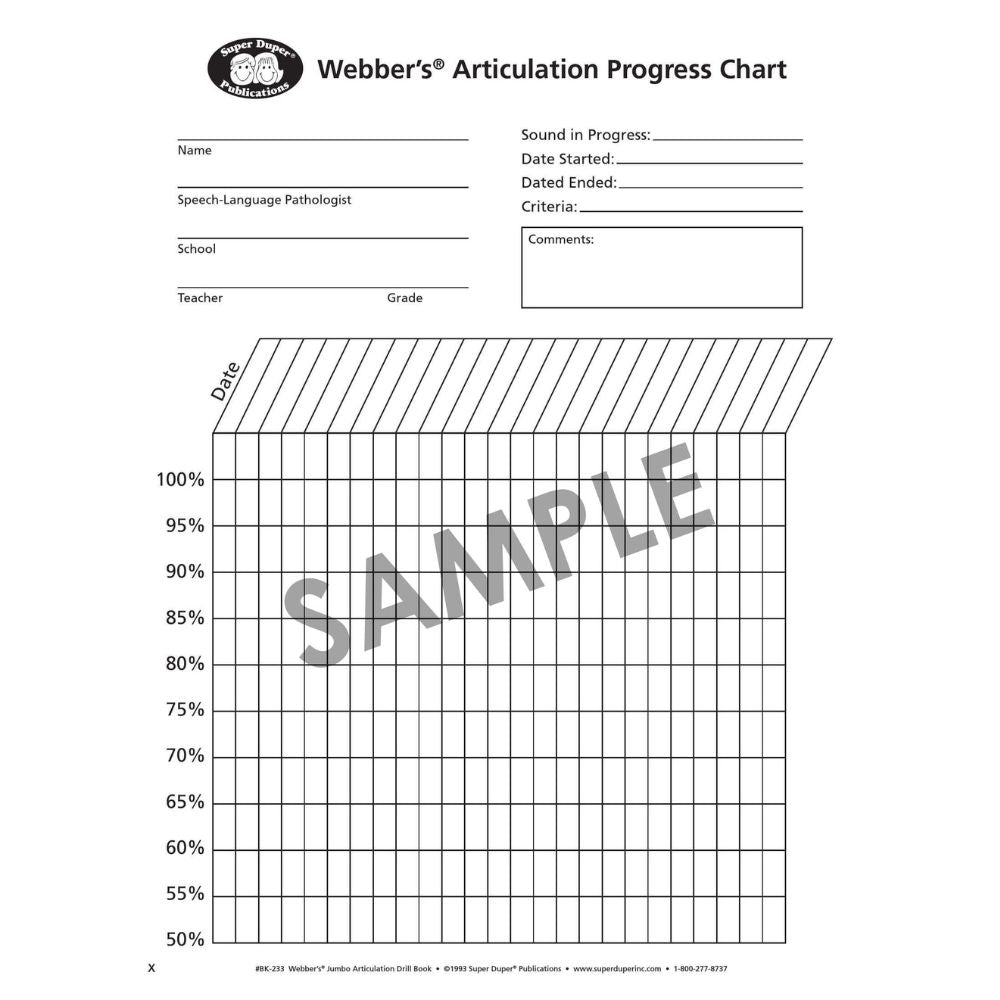 Webber's® Jumbo Articulation Drill Book