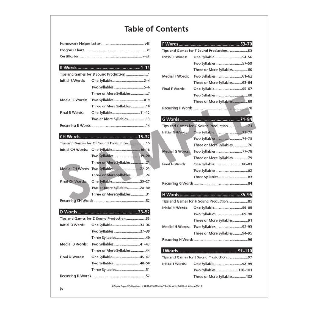 Webber® Jumbo Artic Drill Book Add-On