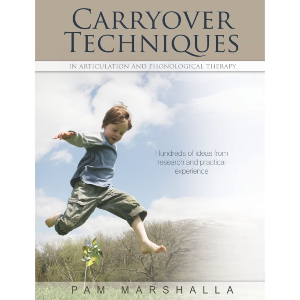 Front cover of the book Carryover Techniques in Articulation and Phonological Therapy showing a young boy with light brown hair running barefoot