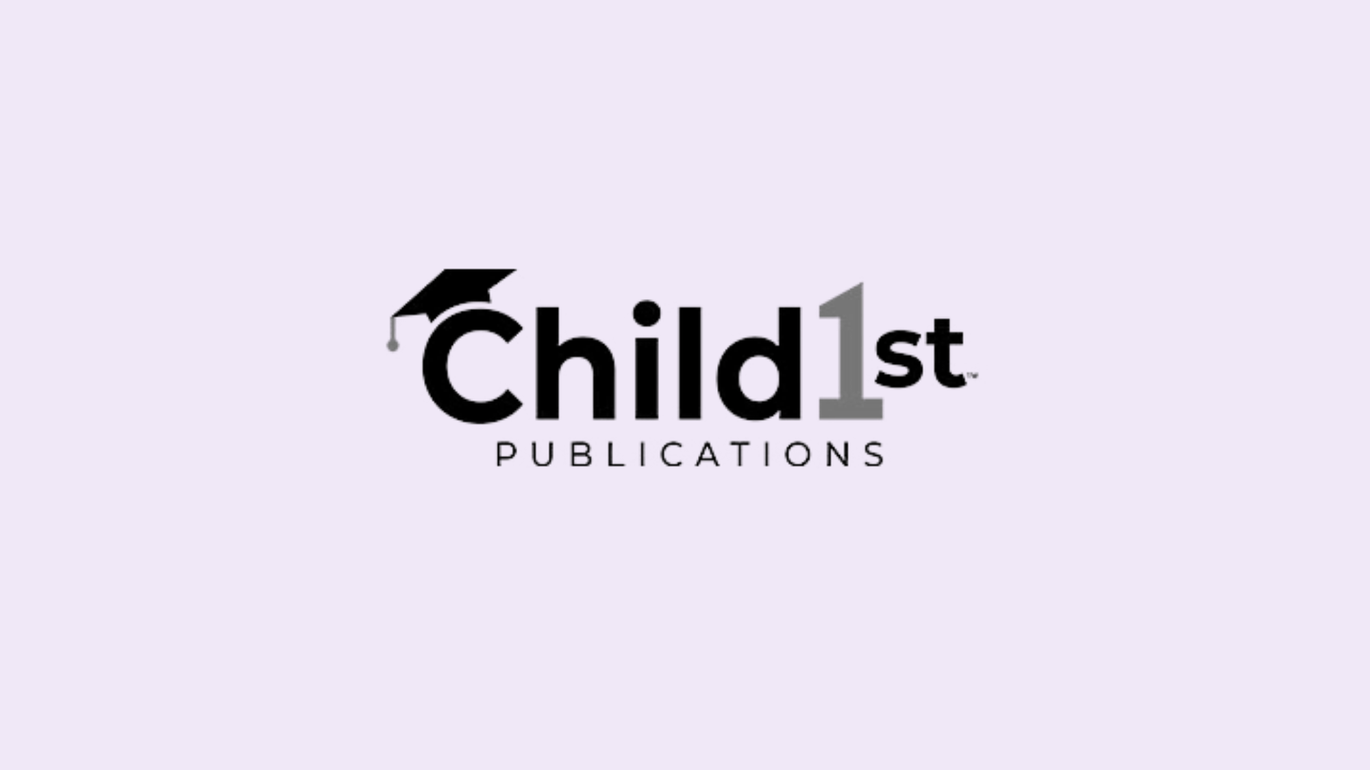 Child1st Publications Logo on a light purple background