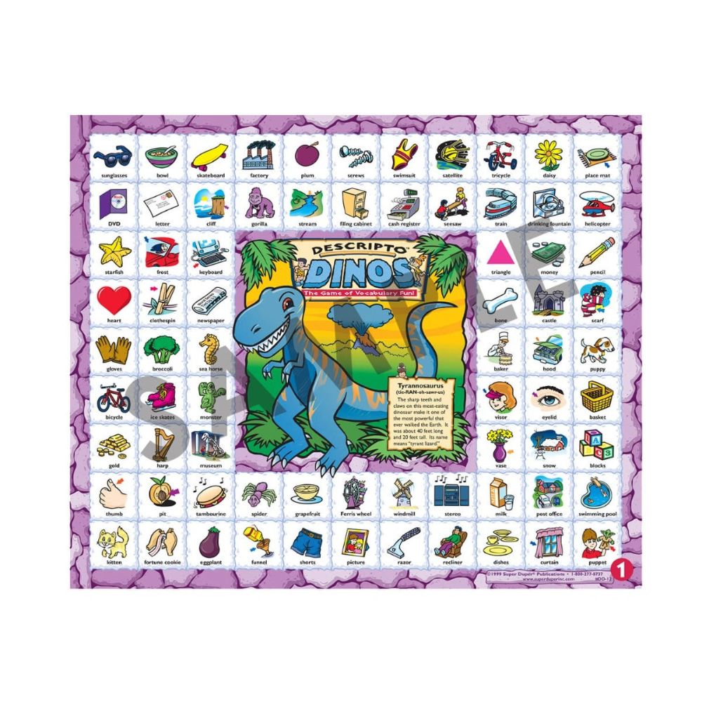 Descripto Dinos™ Vocabulary Game Boards