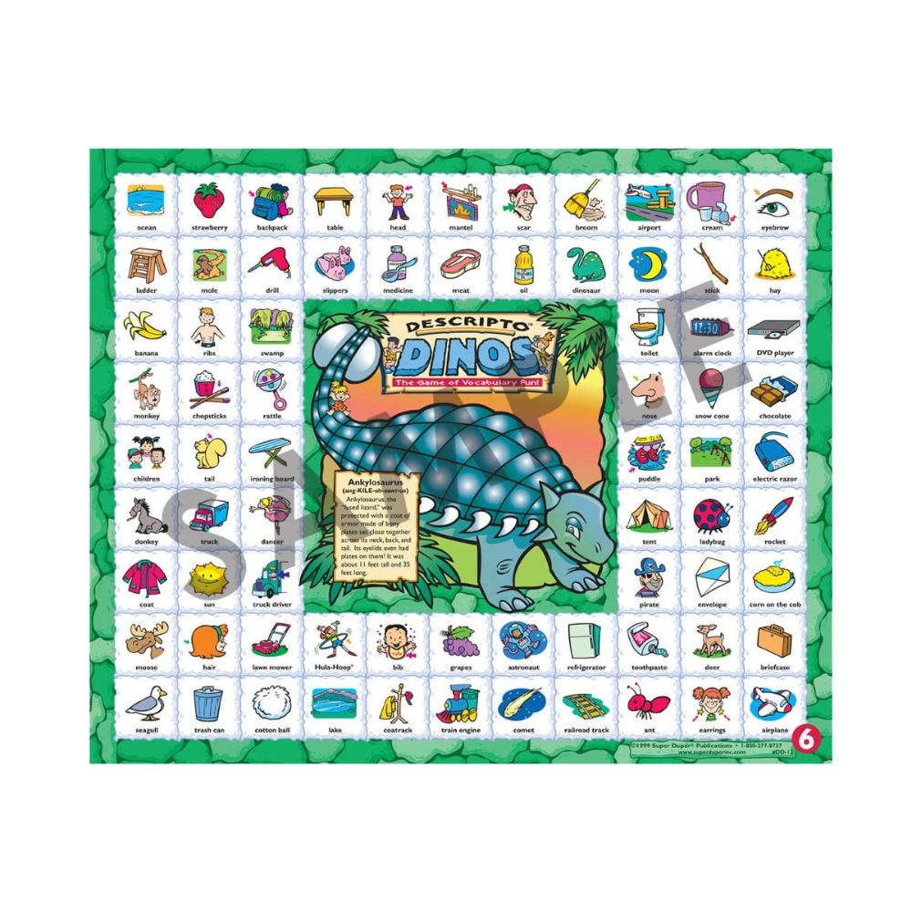 Descripto Dinos™ Vocabulary Game Boards