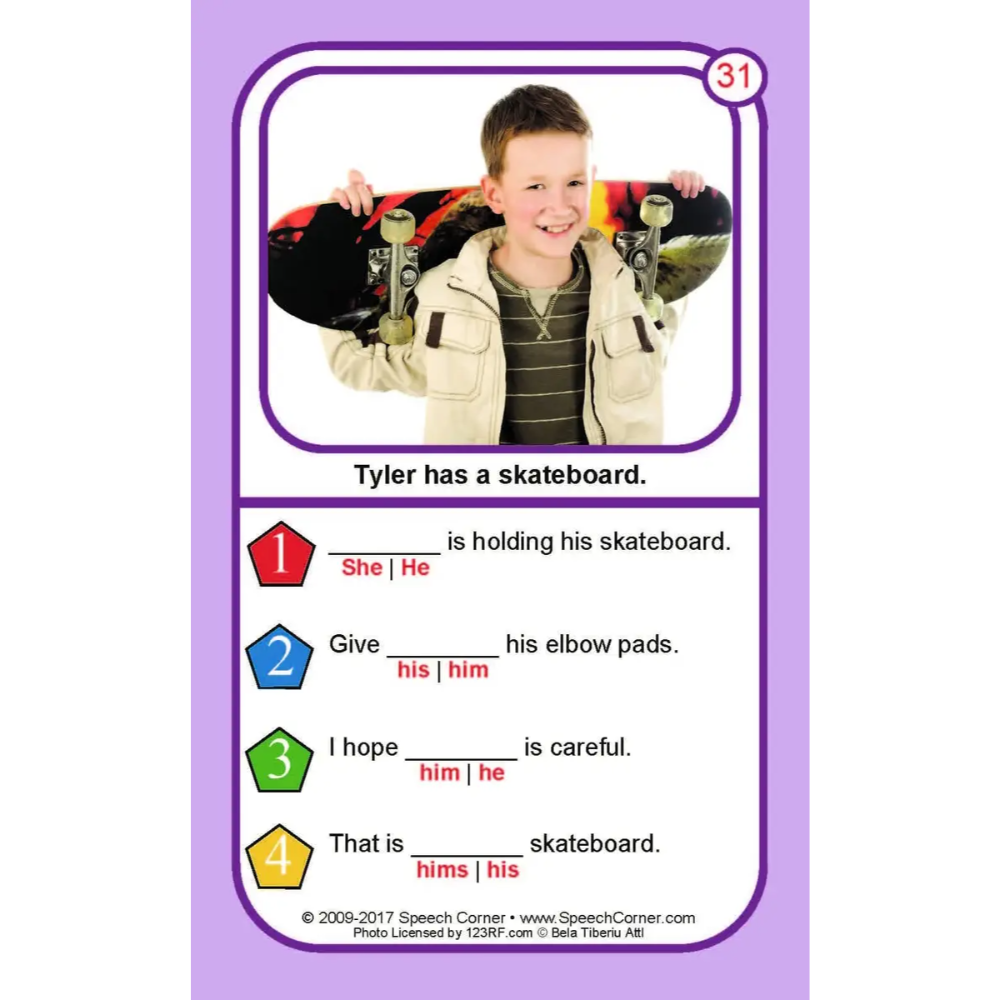 Pronouns Double Dice Add-On Deck