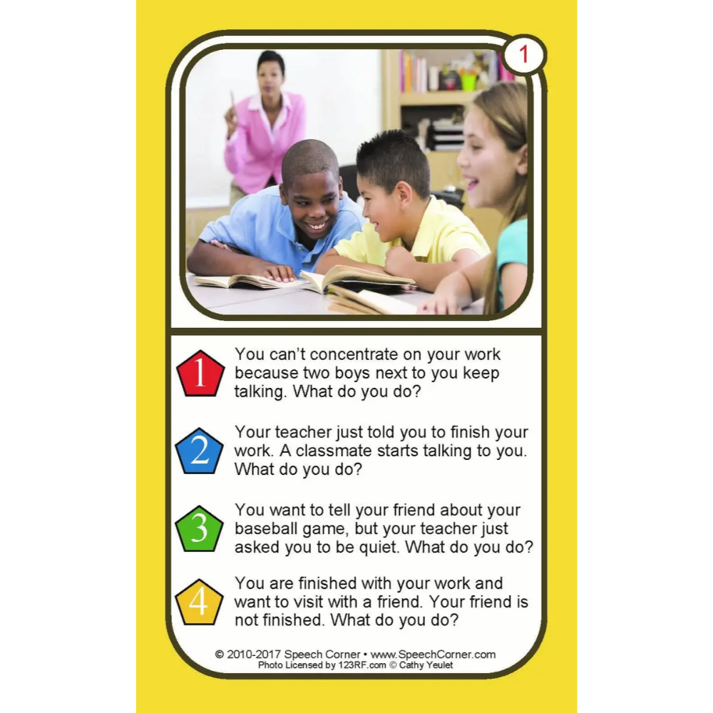 Social Situations (At School) Double Dice Add-On Deck
