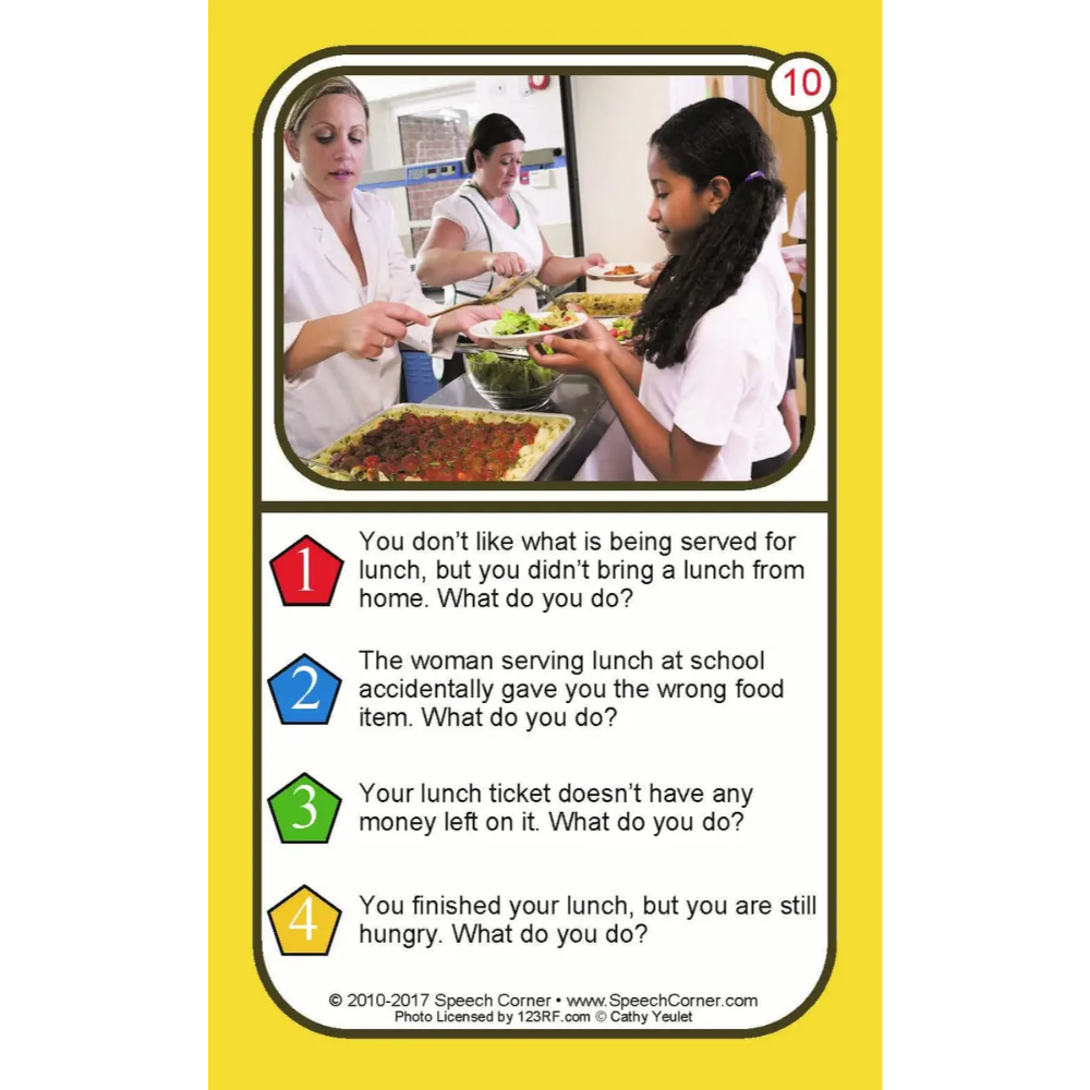 Social Situations (At School) Double Dice Add-On Deck