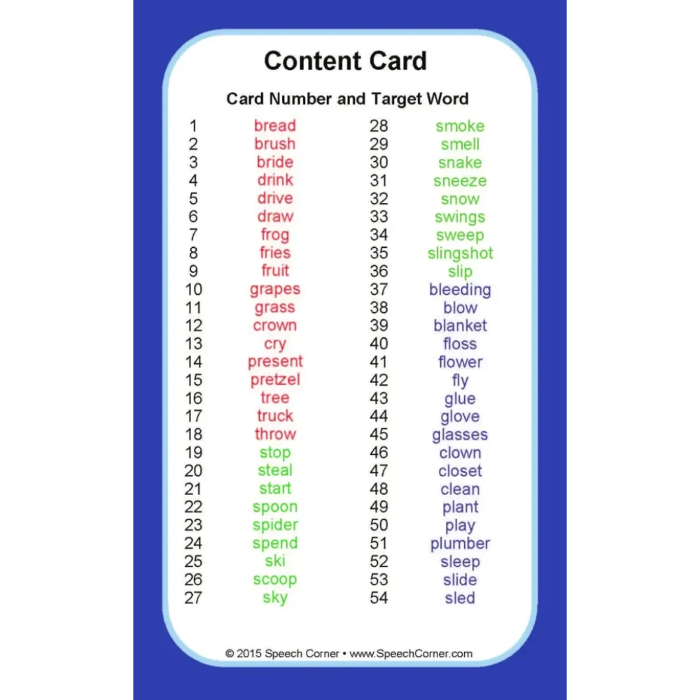 Articulation Double Dice Add-On Deck (CH, F, G, K, L, R, S, SH, TH, R/S/L Clusters)