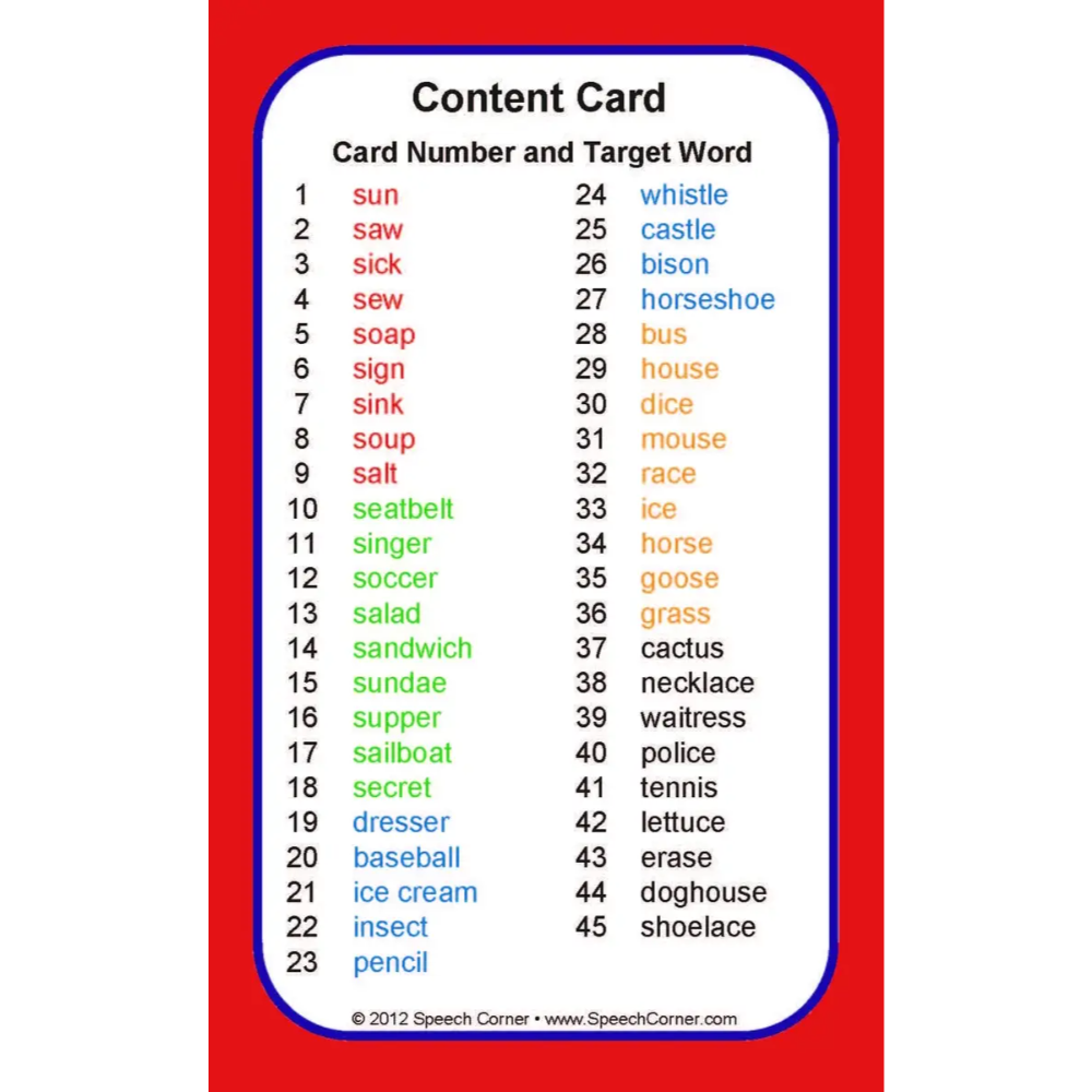 Articulation Double Dice Add-On Deck (CH, F, G, K, L, R, S, SH, TH, R/S/L Clusters)