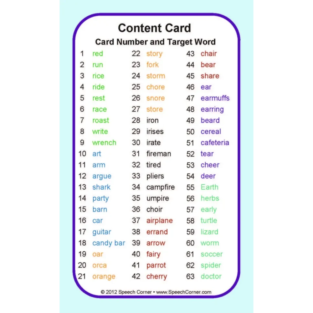 Articulation Double Dice Add-On Deck (CH, F, G, K, L, R, S, SH, TH, R/S/L Clusters)
