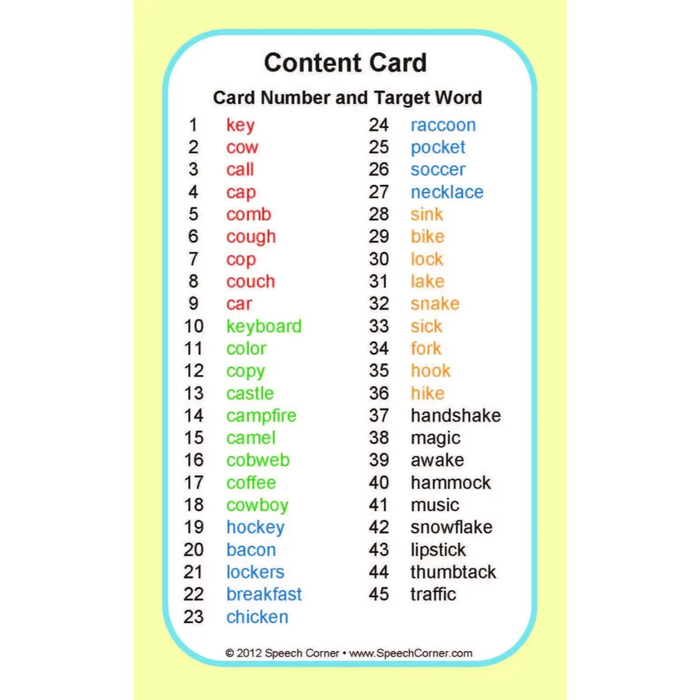 Articulation Double Dice Add-On Deck (CH, F, G, K, L, R, S, SH, TH, R/S/L Clusters)
