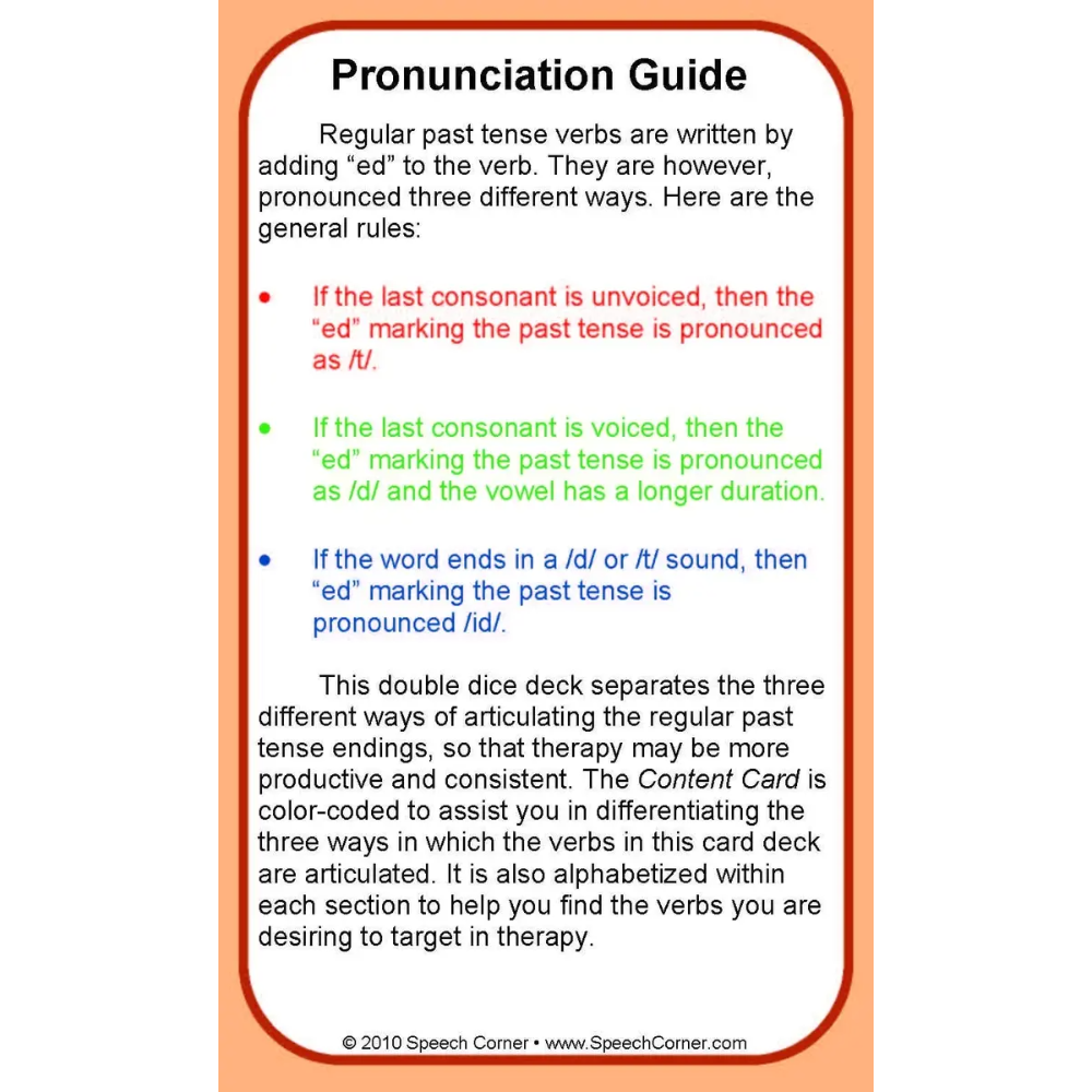 Regular Verbs Double Dice Add-On Deck