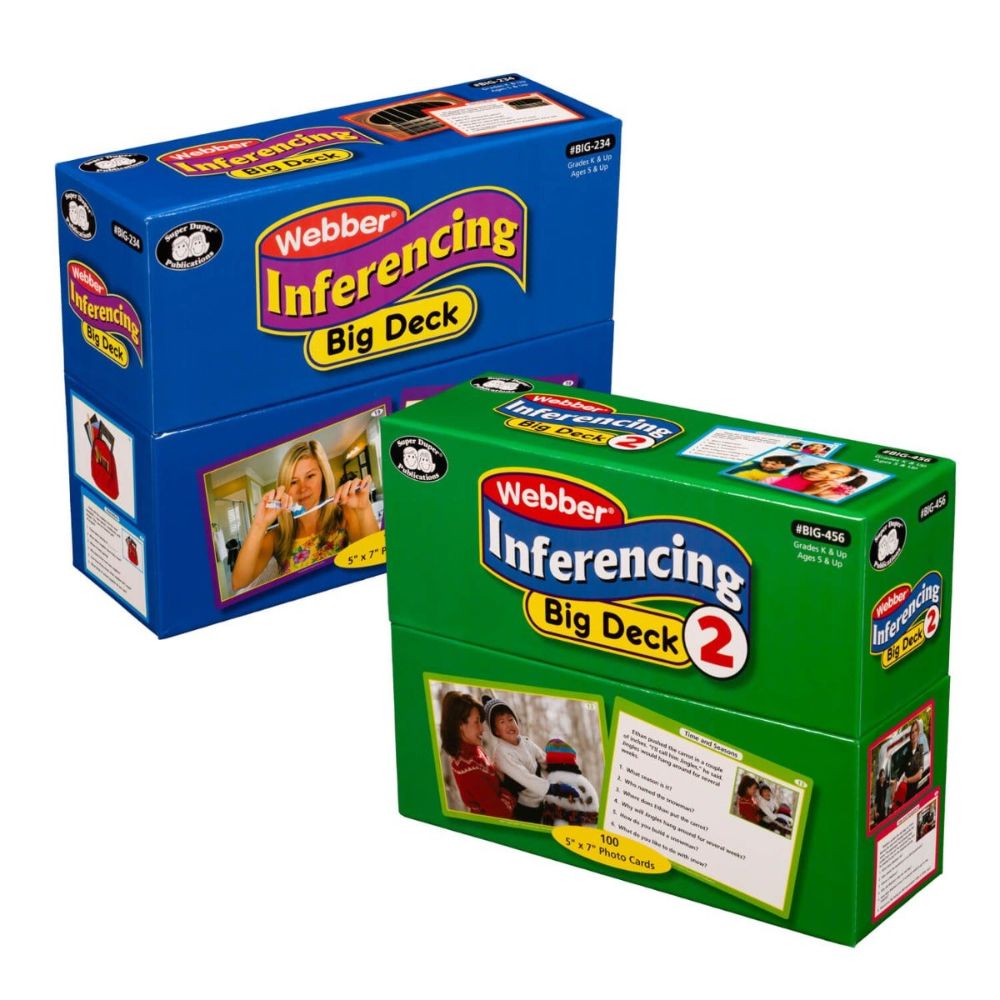 Webber® Inferencing Big Deck Combo set of photo cards that help students and children build critical thinking skills
