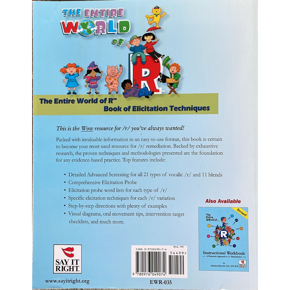 The Entire World of "R" Instructional Workbook Back Cover