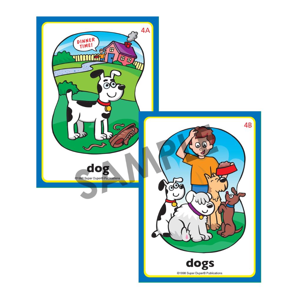 Plurals Fun Deck®, sample photo card dogs and dogs