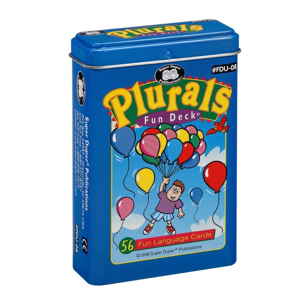 Plurals Fun Deck® educational grammar photo flash cards for children