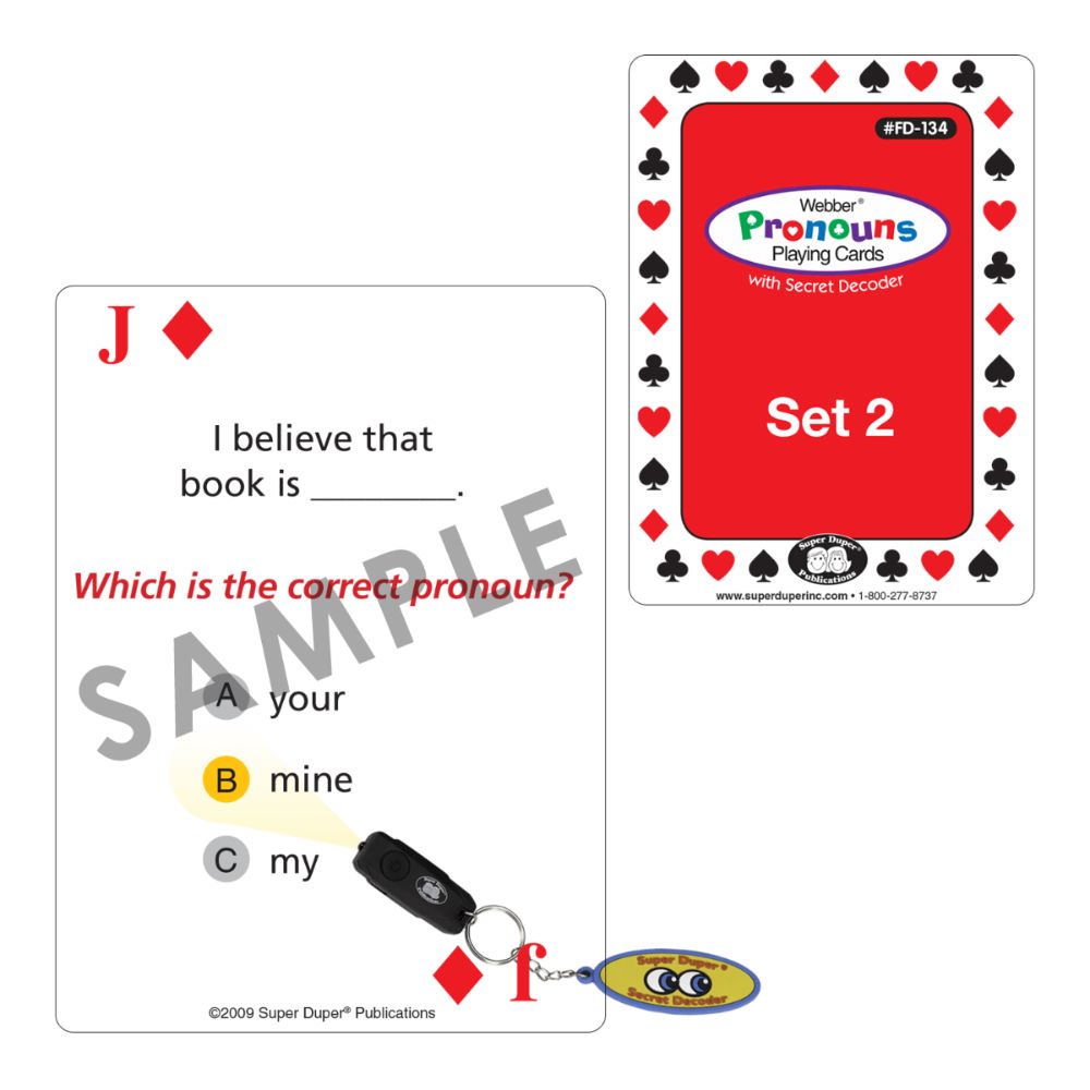 Webber® Pronouns Playing Cards