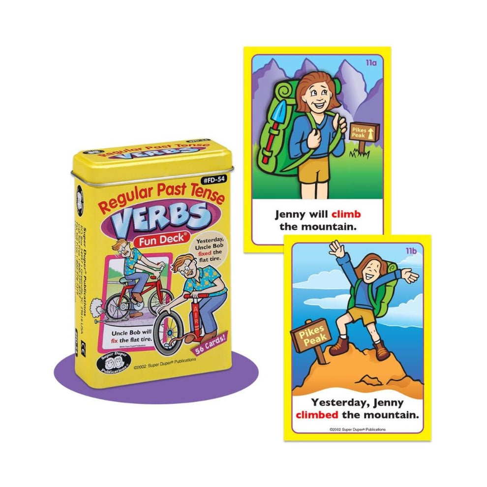 Regular Past Tense Verbs Fun Deck® | Super Duper | Canada – Rejuvenate ...