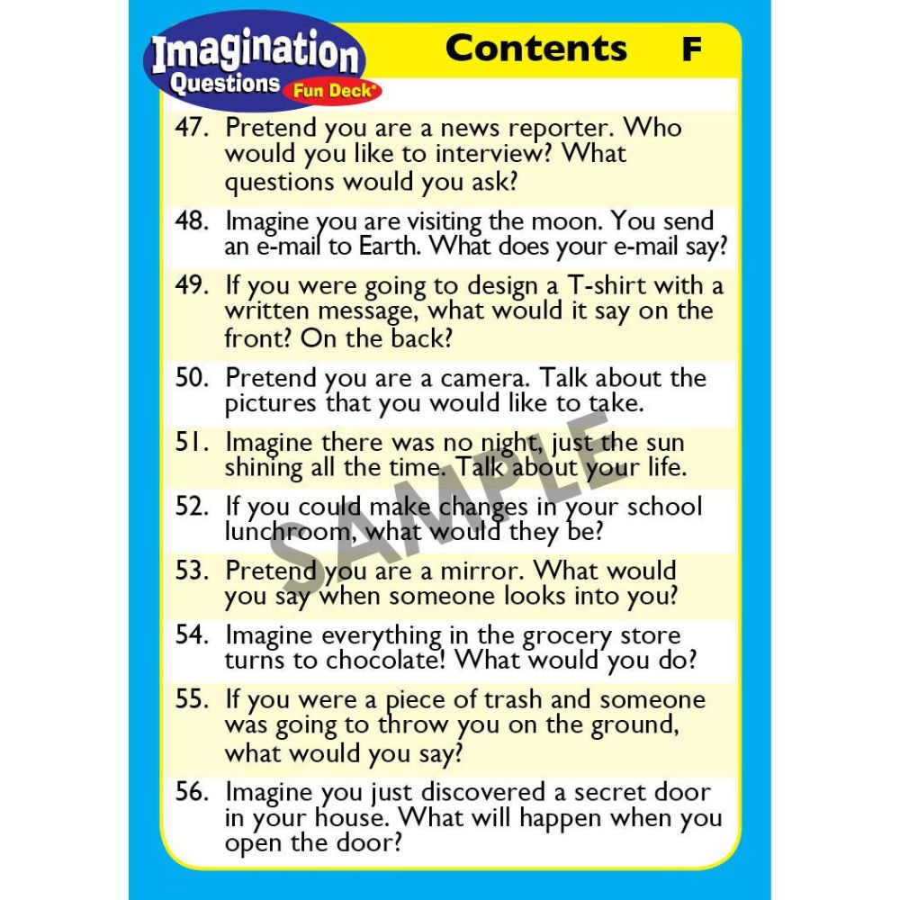 Imagination Questions Fun Deck® | Super Duper | Canada – Rejuvenate ...