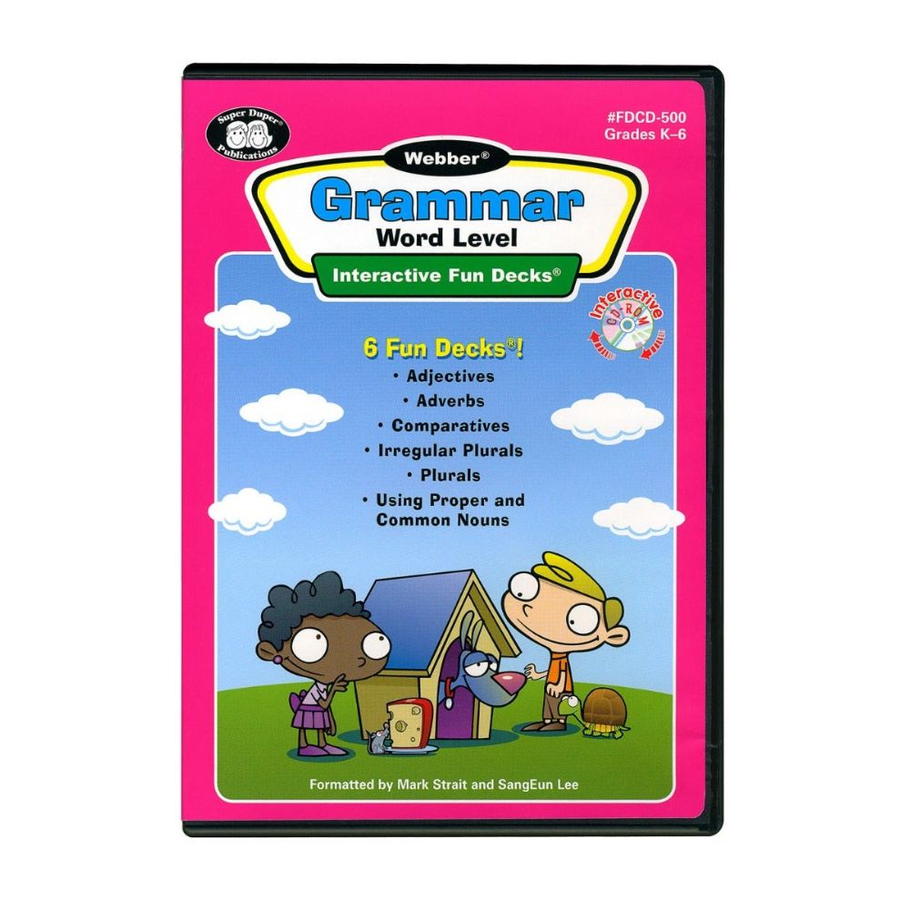 Webber® Grammar Word Level CD-ROM and Interactive Fun Decks® grammar software for kids
