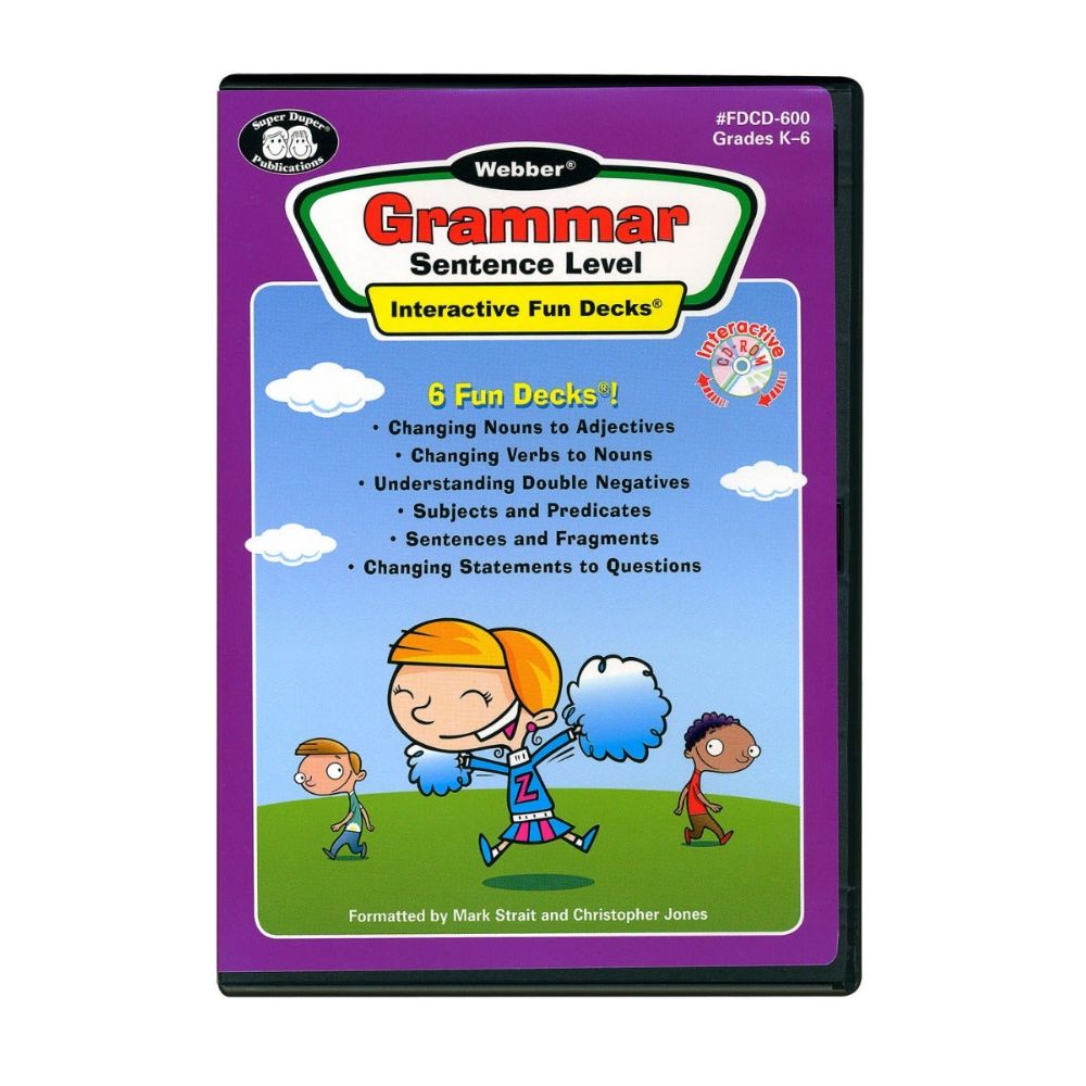 Webber® Grammar Sentence Level CD-ROM is an interactive educational software that teaches students grammar skills 
