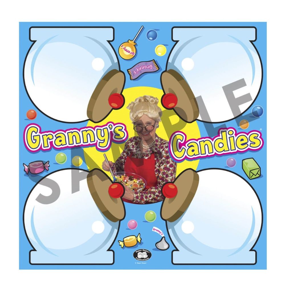 Granny's Candies® Board Game interactive game that helps children learn vocabulary skills, board game