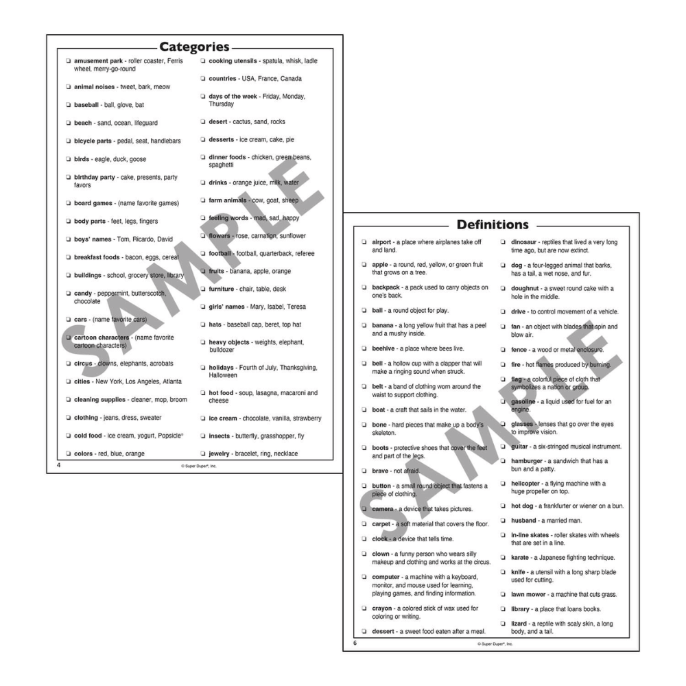 Go for the Dough® Board Game categories and definitions