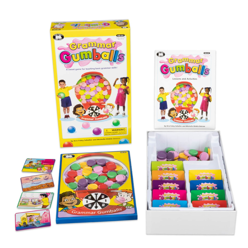 Grammar Gumballs® Board Game contents