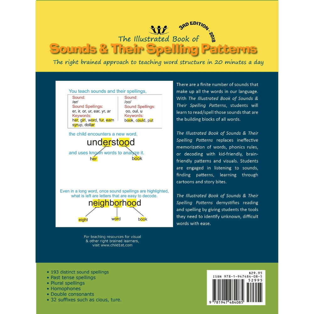 The Illustrated Book of Sounds & Their Spelling Patterns (3rd Edition) book back
cover