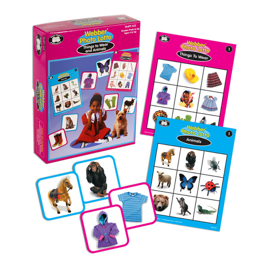 Webber® Photo Lotto Games (Things to Wear and Animals)