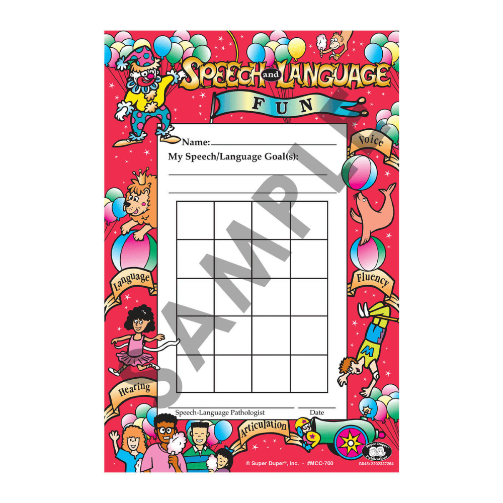 Mini Speech & Language Incentive Charts: Fun