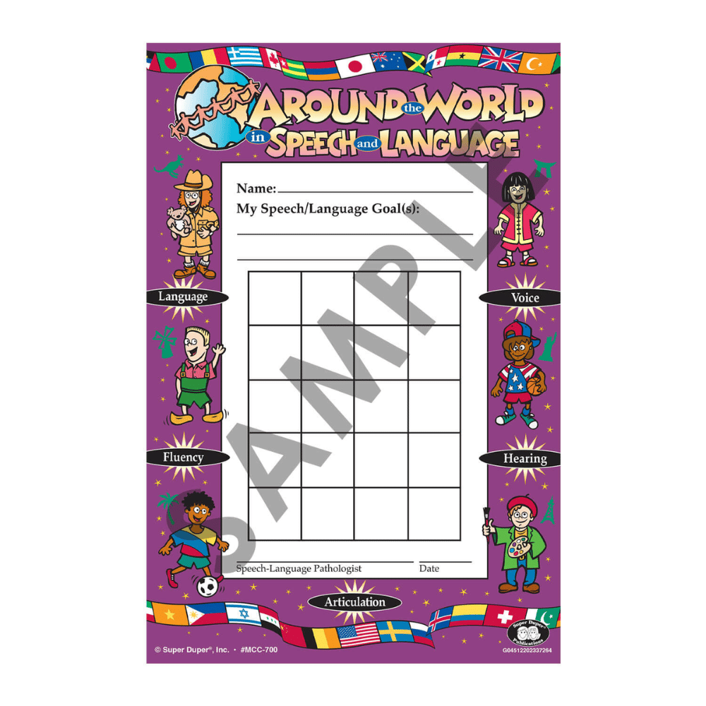 Mini Speech & Language Incentive Charts: Around the World