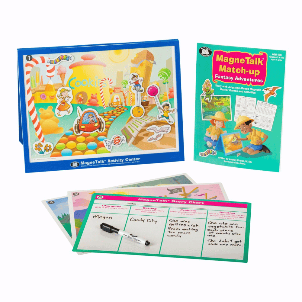 MagneTalk® Match-up Fantasy Story Adventures with Barrier Game Board Stand