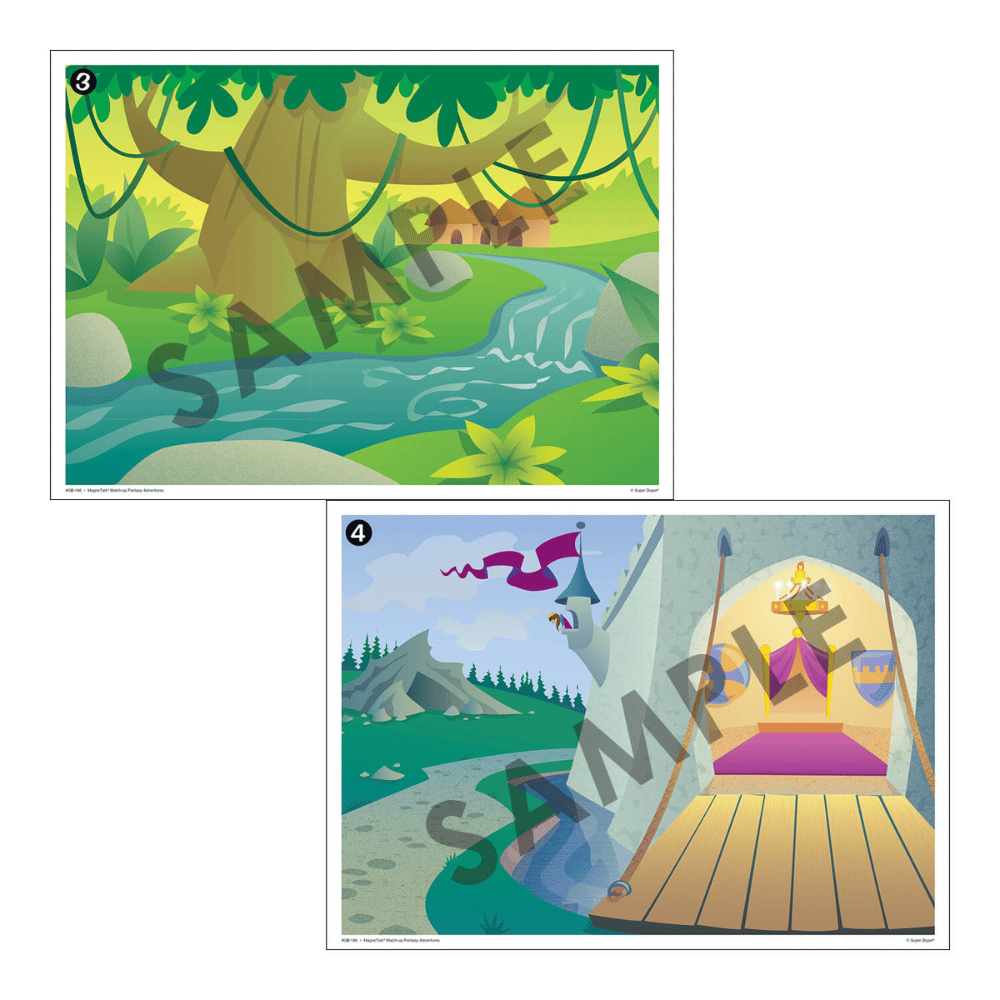 MagneTalk® Match-up Fantasy Story Adventures game boards jungle and castle