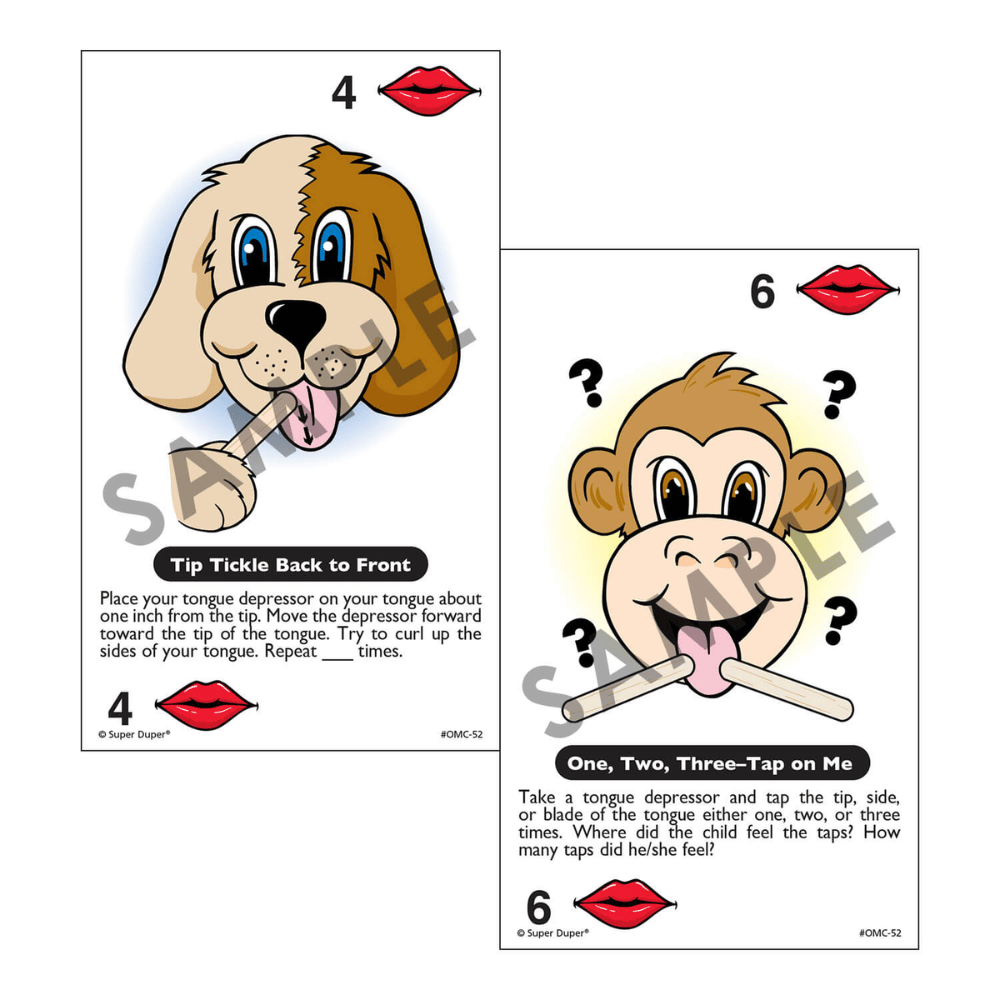 "Can Do"® Oral-Motor Fun Deck® Sample Cards