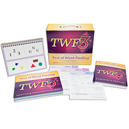 Test of Word Finding (TWF-3), Third Edition complete kit professional test designed to assess children's word-finding ability
