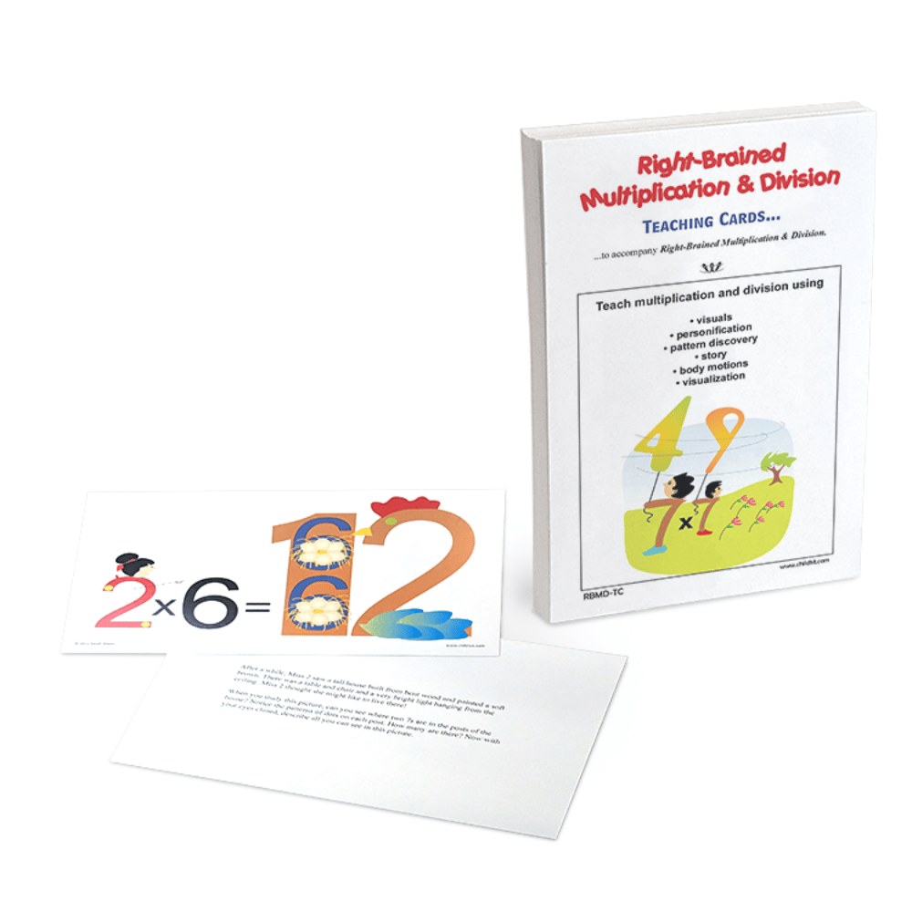 Right-Brained Multiplication & Division Book Teaching Cards