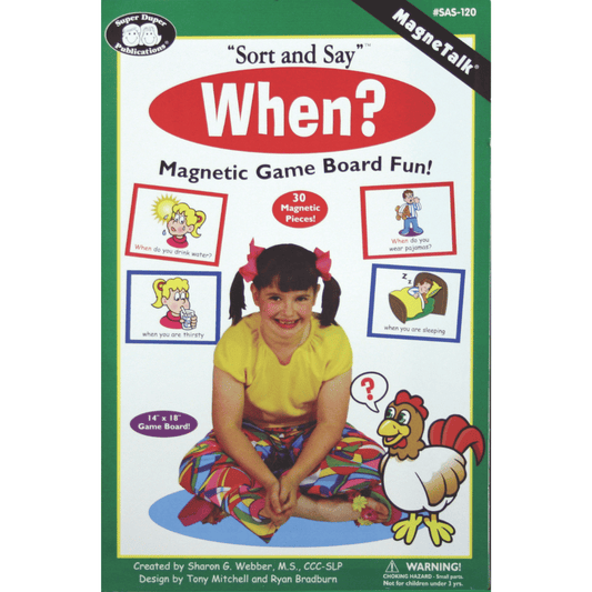 MagneTalk™ "Sort and Say" When? game board